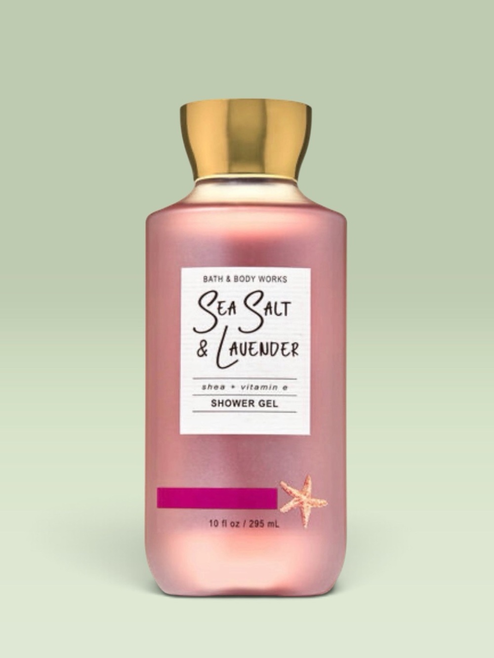 Bath and Body Works SEA SALT & LAVENDER Shea + Vitamin E Shower Gel ~ 10 fl.oz.